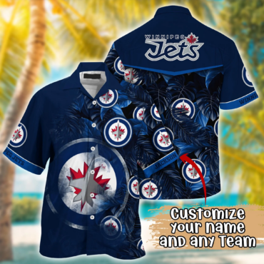 Winnipeg Jets NHL Summer Hawaii Shirt And T Shirt Custom Aloha Shirt